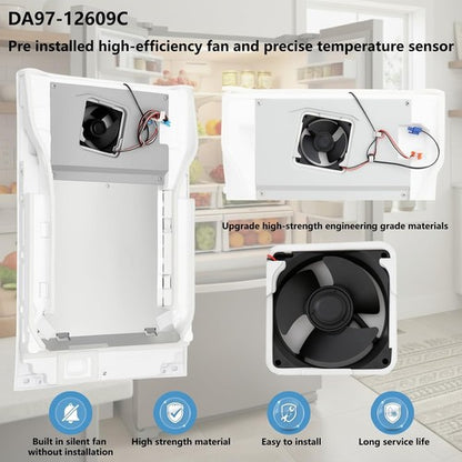 DA97-12609C for Samsung Refrigerator Evaporator Cover Fan Motor and Thermistor