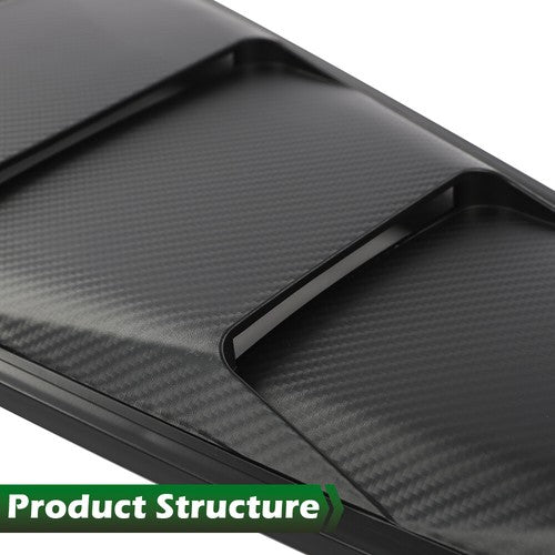 Solid Spare Fit For 05-14 Ford Mustang GT 1/4 Quarter Side Window Louver Cover Carbon Look