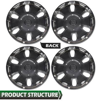 Solid Spare Fit For 2010 2011-2013 Ford Transit Connect Van 15" Wheel Covers Hub Caps 4pcs