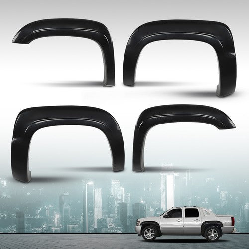 Solid Spare [4pcs] Fit For 2007-2013 Chevrolet Chevy Avalanche Wheel Fender Flares