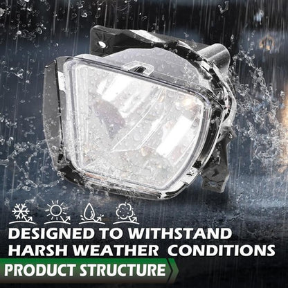 Solid Spare Fit For 2013-2018 Dodge Ram 1500 Clear Fog Lights Lamps W/ Bulbs Left+Right