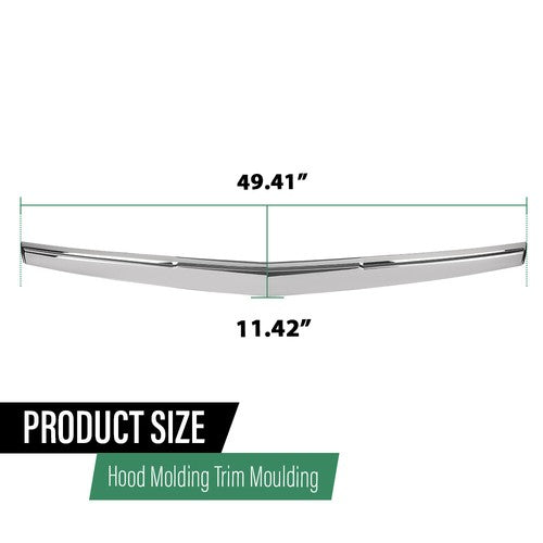 Solid Spare Silver Hood Molding Trim For 2015-2020 Cadillac Escalade ESV GM1235129 22956470