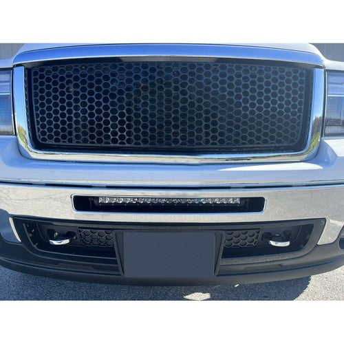 Solid Spare For 07-13 SIERRA 1500 DENALI PICKUP BOTTOM LOWER BUMPER MESH GRILLE GLOSS BLACK