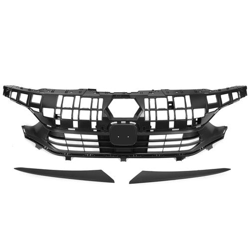 Solid Spare Fits Honda Civic Sport 2022-2024 Front Bumper Upper Grille+Grill Cover Molding