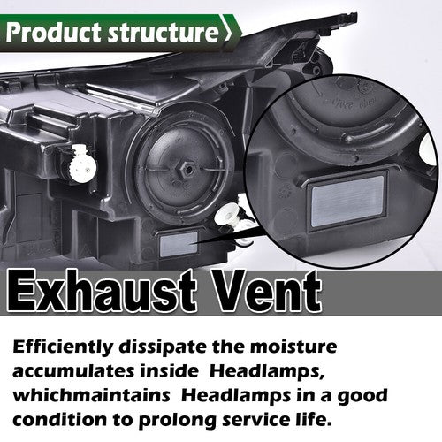 Solid Spare Fit For 2018-2021 Chevy Equinox Factory Halogen LED DRL Headlights Headlamps