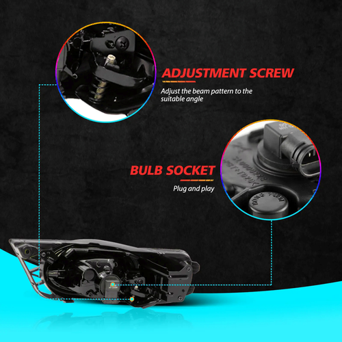 For 2009-2011 Honda Civic 4-Door Sedan Bumper Fog Lights Driving Lamps w/Switch
