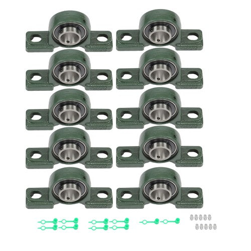 Solid Spare 10Pcs UCP206-20 Pillow Block Bearing 1-1/4" Bore 2 Bolt Solid Base Self-Aligning
