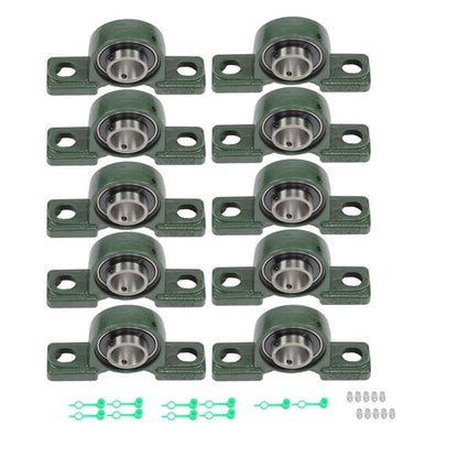 Solid Spare 10Pcs UCP206-20 Pillow Block Bearing 1-1/4" Bore 2 Bolt Solid Base Self-Aligning
