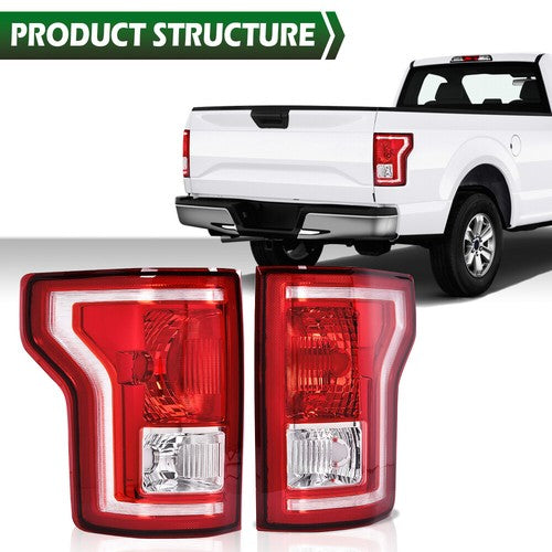 Solid Spare Tail Lights Fit For 2015 2016 2017 Ford F-150 Pickup Rear Lamps Left & Right