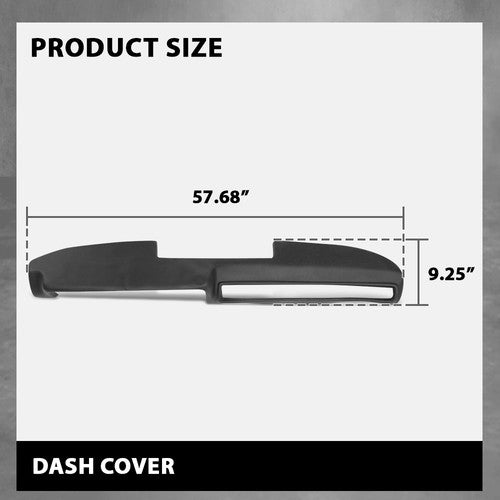 Solid Spare Fit For 1971-1974 Dodge Charger Plymouth TPE Dashboard Dash Cover Overlay Black