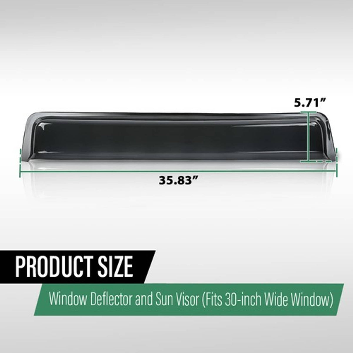 Solid Spare RV Window Visor Deflector Rain Guard Sun Visor Fits 30 inch Wide Window