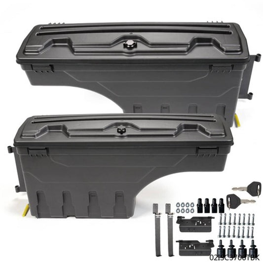 Solid Spare Truck Bed Storage Box Tool Box Left+Right Fit For 02-18 Dodge Ram 1500 2500 3500