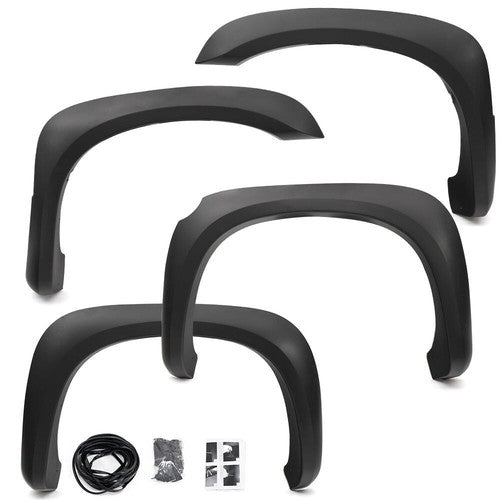 Solid Spare Set of 4 Factory Style Fender Flares Fit For 2005-2011 Dodge Dakota Matte Black