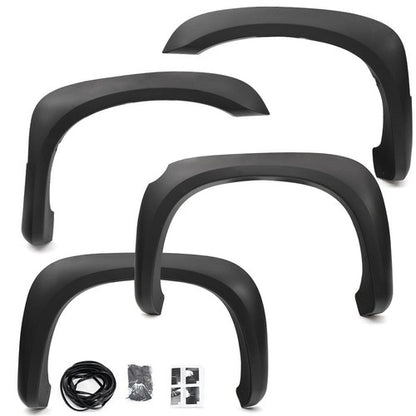 Solid Spare Set of 4 Factory Style Fender Flares Fit For 2005-2011 Dodge Dakota Matte Black