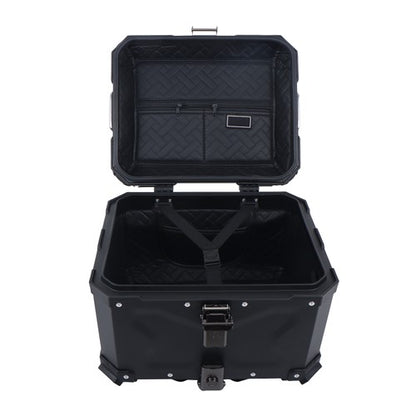 Solid Spare Waterproof Trunk Luggage Storage Case with Safety Lock Motorcycle Top Box 45L