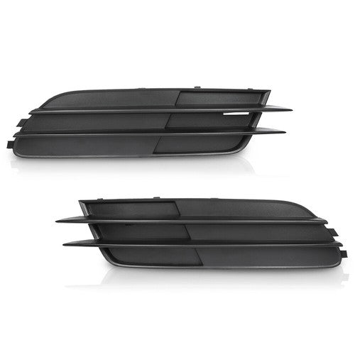Solid Spare Fit For 12-15 Audi A6/A6 Quattro Front Bumper Insert Fog Light Cover Left+Right