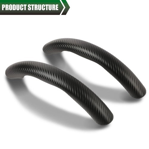 Solid Spare 2x Carbon Fiber Look Car Steering Wheel Booster Cover Non-Slip Accessories Black