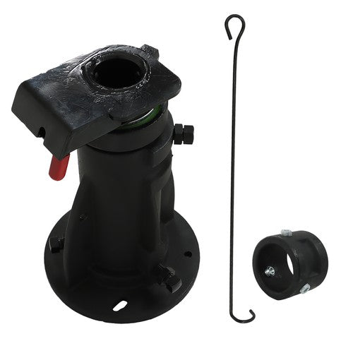 Solid Spare New C5G 12''-16'' Adjustable Cushioned 5th Wheel to Gooseneck Adapter Black