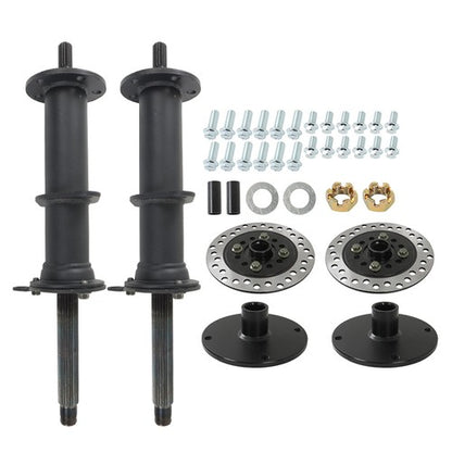 Solid Spare 40 Inch Rear Axle Kit with 4 Stud Hub Fit For 7 Inch and 8 Inch wheels