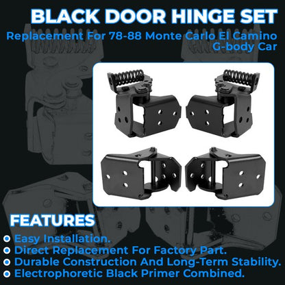 Solid Spare 4pc Door Hinges For 78-88 G-body Malibu Regal El Camino Oldsmobile Monte Carlo