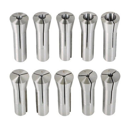 Solid Spare 10pc R8 7/16-20 Round Collet Set 3mm-20mm Milling Lathe High Precision 0.0006"
