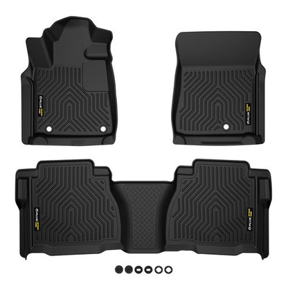 Solid Spare TPE Floor Mats Liners Fit For 07-11 Toyota Tundra Double Cab/CrewMax All-Weather