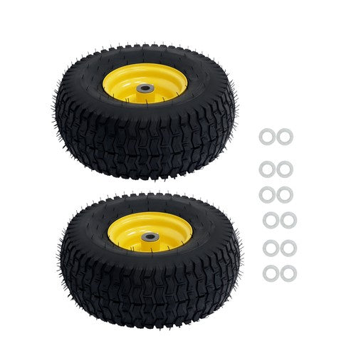 Solid Spare 15x6.00-6 Lawn Mower and Dump Cart Wheel - 3/4 Inch Axle, 3.25 Inch Hub