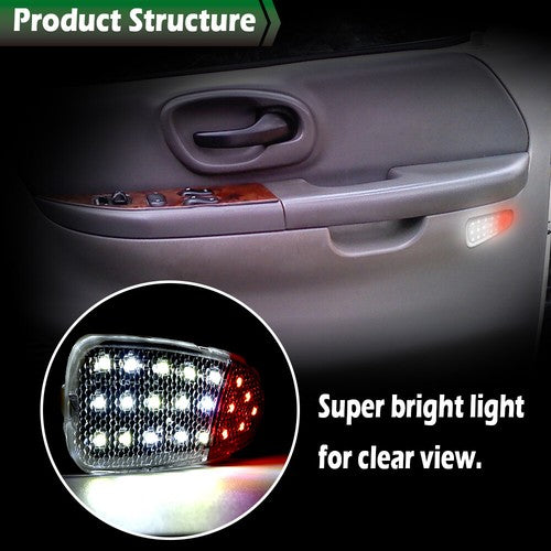 Solid Spare 2x LED Panel Door Interior Courtesy Light Lamp Fit For 1997-2003 Ford F150 F250
