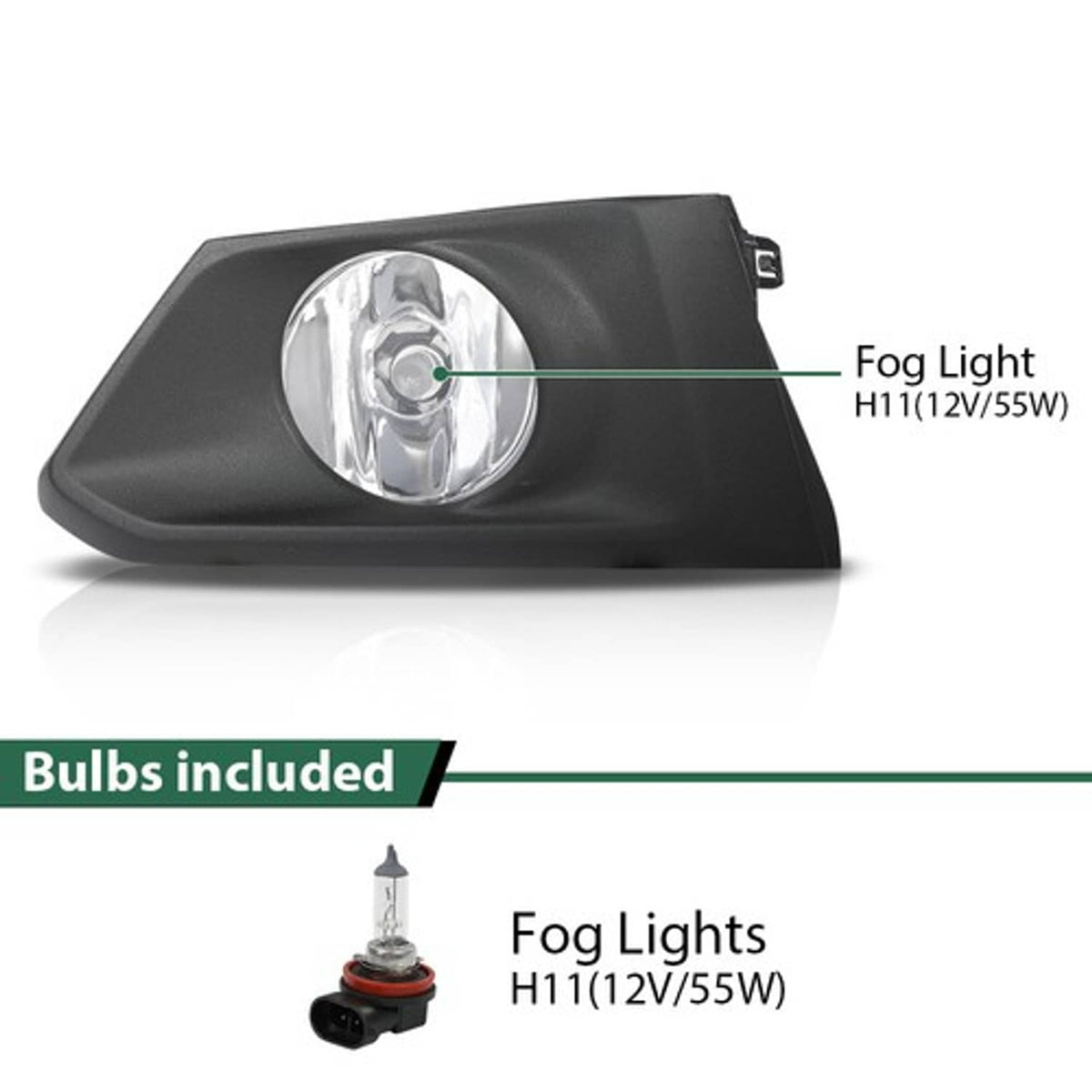 Solid Spare Fog Lights Driving Lamps w/ Wiring Fit For 2019-2022 Nissan Altima Left+Right