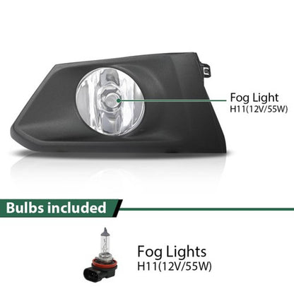 Solid Spare Fog Lights Driving Lamps w/ Wiring Fit For 2019-2022 Nissan Altima Left+Right