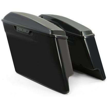 Solid Spare 5" Stretched Extended Hard Saddle bags For Harley Touring 14-24 Road King Glide