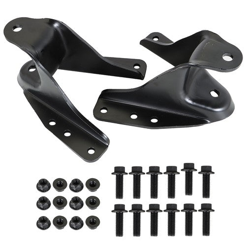 Solid Spare 2Pcs Rear Leaf Spring Forward Shackle Bracket Hanger For 83-97 Ford F-250 F-350