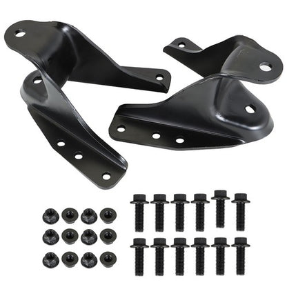 Solid Spare 2Pcs Rear Leaf Spring Forward Shackle Bracket Hanger For 83-97 Ford F-250 F-350