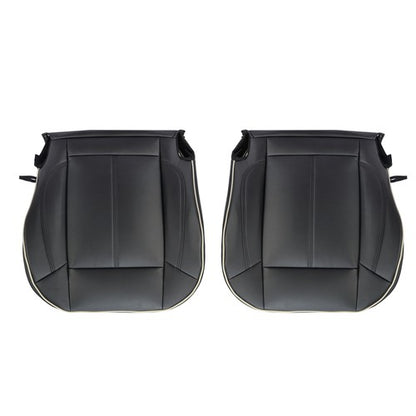 Solid Spare NEW Black Leather For Hummer H3 2006-2010 Driver&passenger Bottom Seat Cover