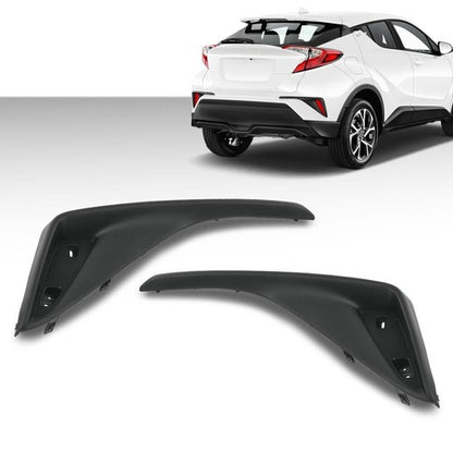 Solid Spare Bumper Filler Set Fit For 18-21 Toyota C-HR Rear Driver and Passenger Side