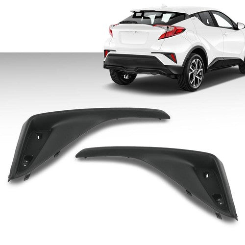 Solid Spare Bumper Filler Set Fit For 18-21 Toyota C-HR Rear Driver and Passenger Side