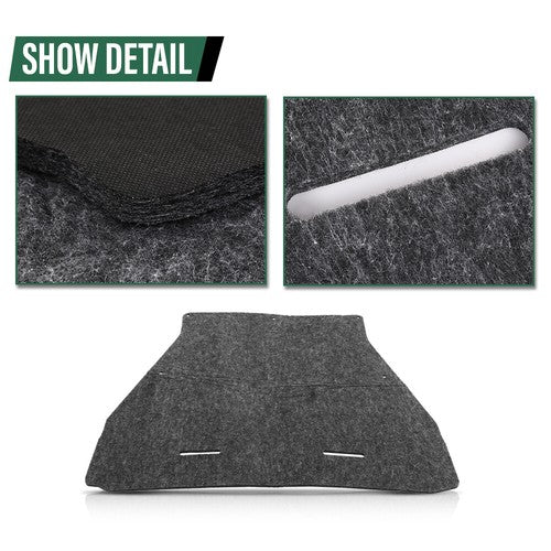 Solid Spare Fit For 2006-2012 Ford Ranger Hood Insulation Pad Heat Blanket 1/2" & Clips