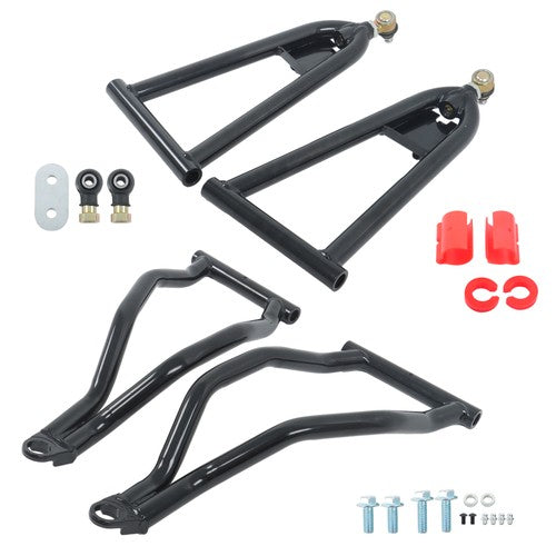 Solid Spare High Clearance 1.5" Forward A-Arm - BLACK For Polaris RZR S 800 / 4 800