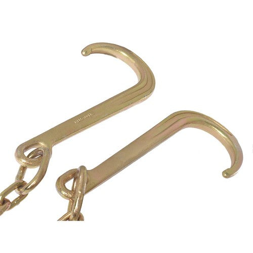 Solid Spare Flatbed Truck Rollback Wrecker Carrier 5/16" X 2' G70 Tow Chain J-Hooks V-Chain