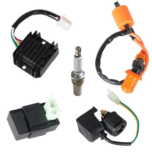 Solid Spare ATV Racing Ignition Coil CDI Regulator Rectifier Relay For 150cc 200cc 250cc