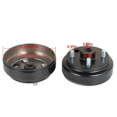 Solid Spare 2X Rear Wheel Brake Hub Drum 30 Teeth For EZGO TXT 4 Cycle Golf Cart 91+ RXV 09+