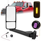 Solid Spare Power Mirror W/Light For Chevy Kodiak GMC Topkick C4500 C5500 03-09 Driver Side