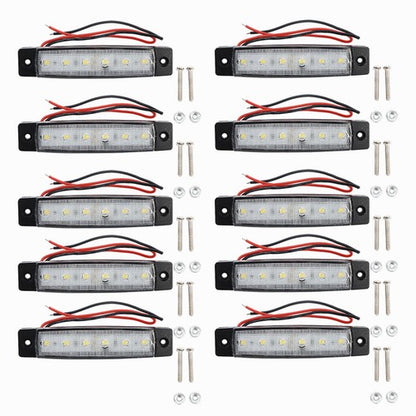 Solid Spare 10× Marine Boat 12V-24V 6 LED Lamp White Waterproof Light Stern Transom Lights