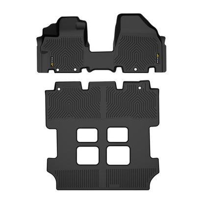 Solid Spare TPE Floor Mats Fit For 2011-2017 Honda Odyssey All Weather Protection Liners