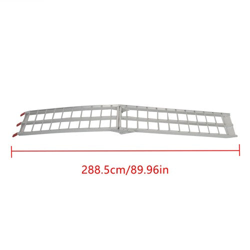 Solid Spare 2pcs UTV ATV 7.5' Aluminum Folding Loading Ramps For Truck Motorcycle Lawn Mower