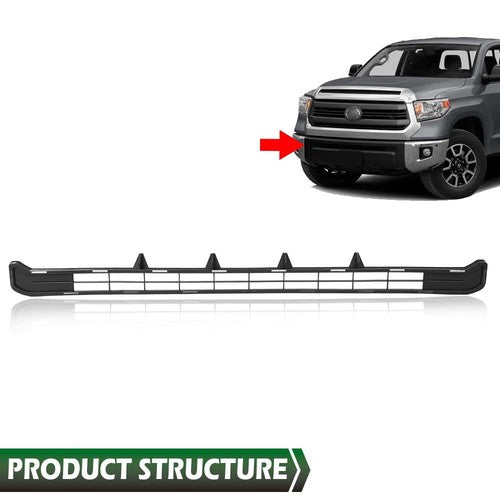 Solid Spare Front Bumper Lower Grill Grille Black Fit For 2014-2021 Toyota Tundra Pickup