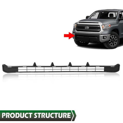 Solid Spare Front Bumper Lower Grill Grille Black Fit For 2014-2021 Toyota Tundra Pickup