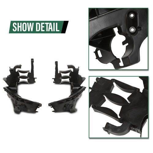 Solid Spare Fit For AUDI A4 B8 08-12 S4 Headlight Mount Bracket Support + Base Plate Kit
