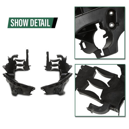 Solid Spare Fit For AUDI A4 B8 08-12 S4 Headlight Mount Bracket Support + Base Plate Kit