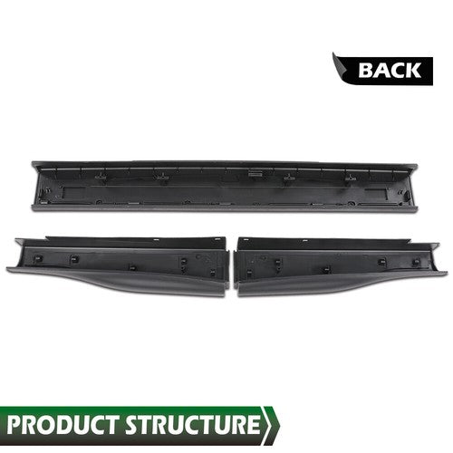 Solid Spare Fit For 08-16 Ford Super Duty F250 F350 Flex Step Tailgate Trim Cap Molding 3pcs